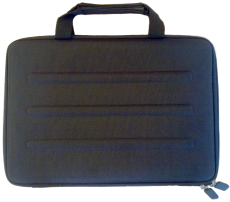 Microsoft Surface Pro 4 / Pro 3: Deluxe Black Hard Shell Case with Zipper